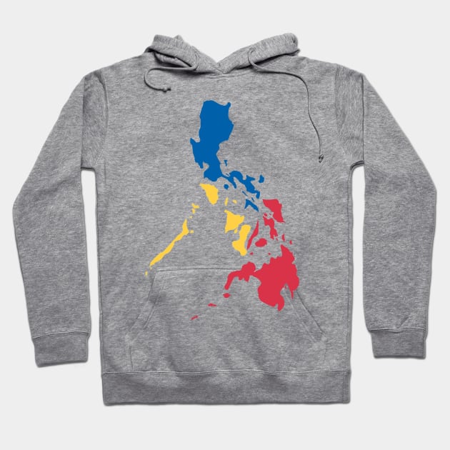 Philippines Filipino Map Sun and Stars Flag by AiReal Apparel Hoodie by airealapparel